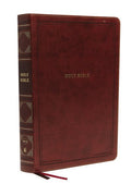 NKJV Holy Bible, Super Giant Print Reference Bible, Brown Leathersoft, 43,000 Cross references, Red Letter, Comfort Print: New King James Version - MPHOnline.com