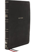 NKJV Holy Bible, Giant Print Center-Column Reference Bible, Black Leathersoft, 72,000+ Cross References, Red Letter, Comfort Print: New King James Version - MPHOnline.com