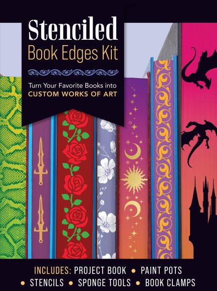 Stenciled Book Edges Kit: Turn Your Favorite Books into Custom Works of Art - MPHOnline.com