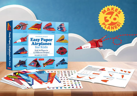 Easy Paper Airplanes for Kids Kit: Fold 36 Paper Planes in 12 Different Designs! - MPHOnline.com