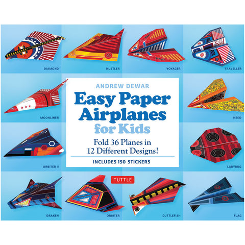 Easy Paper Airplanes for Kids Kit: Fold 36 Paper Planes in 12 Different Designs! - MPHOnline.com