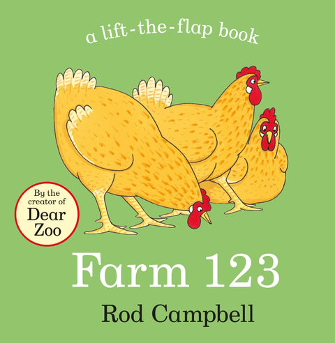 FARM 123 by Rod Campbell is a first numbers book with a difference – young children will love lifting the flaps to discover their favourite farm animals, all the way from one cat to ten naughty rabbits! Now at MPHOnline.com.