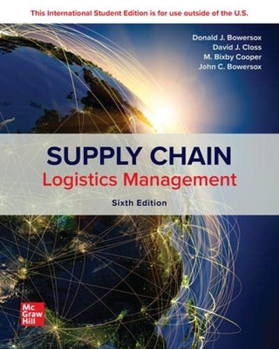 Supply Chain Logistics Management 6 Edition