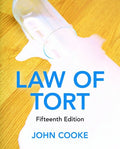 Build your understanding and confidence in the key concepts surrounding Tort Law via the practical applications and assessments in LAW OF TORT (15th Edition) by John Cooke, now at MPHOnline.com.