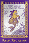 In THE SEA OF MONSTERS, Grover is being held prisoner on a faraway island and the satyr’s only hope is his best friend, Percy Jackson. Will Percy and Annabeth be able to navigate the treacherous Sea of Monsters to rescue him? The second adventure in Rick Riordan's blockbuster Percy Jackson and the Olympians series has been outfitted in a deluxe edition with a foiled slipcase and cover, stained edges, a marker ribbon, ten pages of new full-colour illustrations, and a note from the author.
