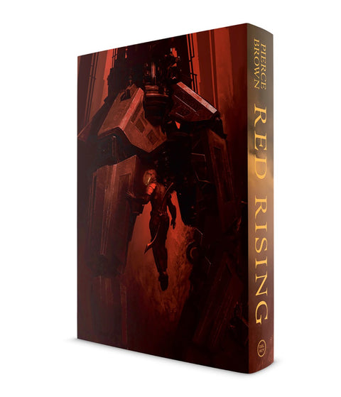 Pierce Brown's heart-pounding and high-octane debut RED RISING is the first book in the spectacular #1 New York Times bestselling Red Rising saga. This deluxe edition features new cover artwork, illustrated slipcase, designed sprayed edges, fold-out poster and full-colour illustrated endpapers with a new map. (Back cover artwork shown here.) Now at MPHOnline.com.