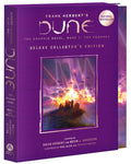 The spectacular deluxe edition of the third and concluding graphic novel adaptation of DUNE, the groundbreaking science-fiction classic by Frank Herbert. Features an increased trim size and is printed on high-quality matte art paper and packaged in a faux-cloth slipcase with foil stamping and a tip-on cover. Now at MPHOnline.com.