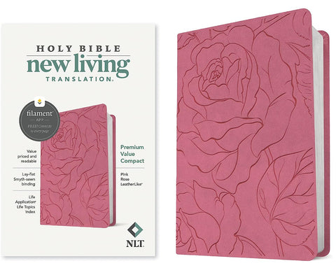 NLT Premium Value Compact Bible (Pink) - MPHOnline.com