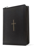 NLT Compact Bible - Giant Print Zipper Black Cross - Tyndale House - MPHOnline.com