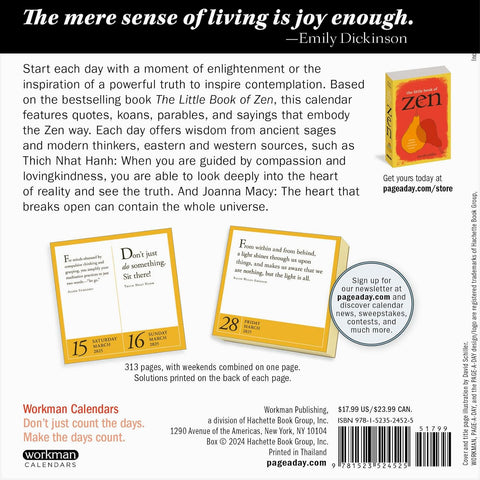 A Year of Zen Page-A-Day Calendar 2025 - MPHOnline.com