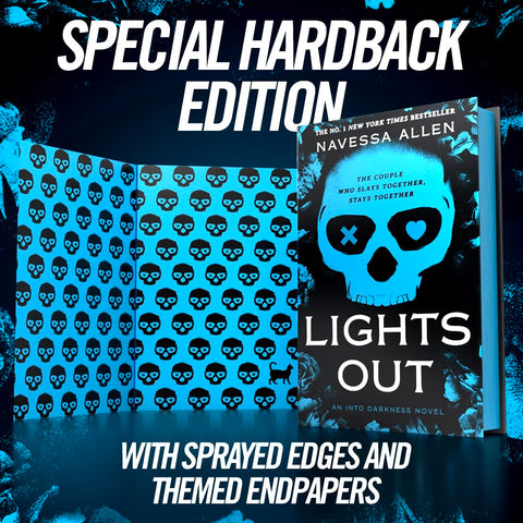 A special edition hardback of the multi-million copy New York Times bestseller and viral TikTok sensation LIGHTS OUT by Navessa Allen – now with sprayed edges and gorgeous exclusive endpapers! Available at MPHOnline.com.