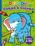 Dot to Dot Count and Colour 1-10: Elephant - MPHOnline.com