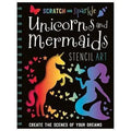 Scratch And Sparkle Unicorns And Mermaids Stencil Art - MPHOnline.com