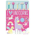 Eraser Pencil Toppers I Love Unicorns Colouring - MPHOnline.com