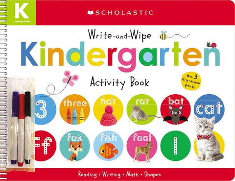 Write & Wipe: Kindergarten Activity Book (inc pens) - MPHOnline.com