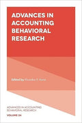 Advances in Accounting Behavioral Research (Advances in Accounting Behavioral Research, 24) - MPHOnline.com