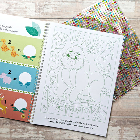 Gem Sticker Activity Book - Jungle Animals - MPHOnline.com