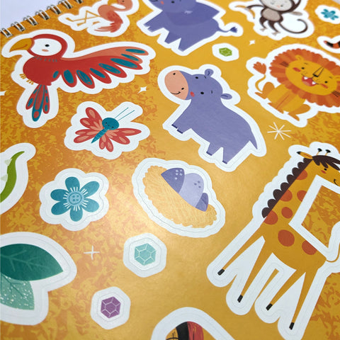 Gem Sticker Activity Book - Jungle Animals - MPHOnline.com