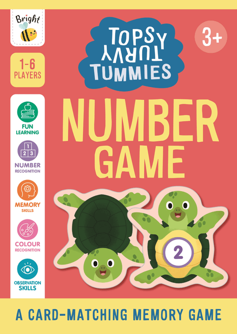 Topsy-Turvy Tummies - number match (Turtles) - MPHOnline.com