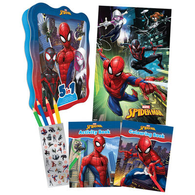 Marvel Spider-Man: 5-in-1 Activity Kit Happiest Tin - MPHOnline.com