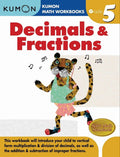 Kumon Math Workbooks Grade 5 Decimals & Fractions - MPHOnline.com