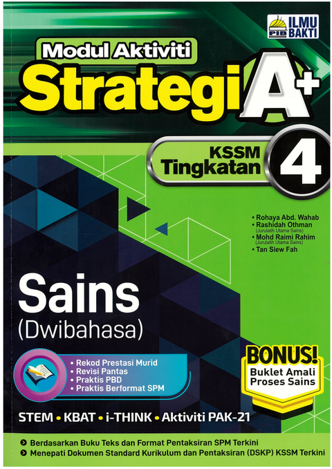 Modul Aktiviti Strategi A+ KSSM Tingkatan 4 Sains/Science (Dwibahasa ...