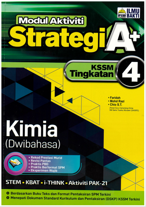 Modul Aktiviti Strategi A+ KSSM Tingkatan 4 Kimia/Chemistry (Dwibahasa) - MPHOnline.com