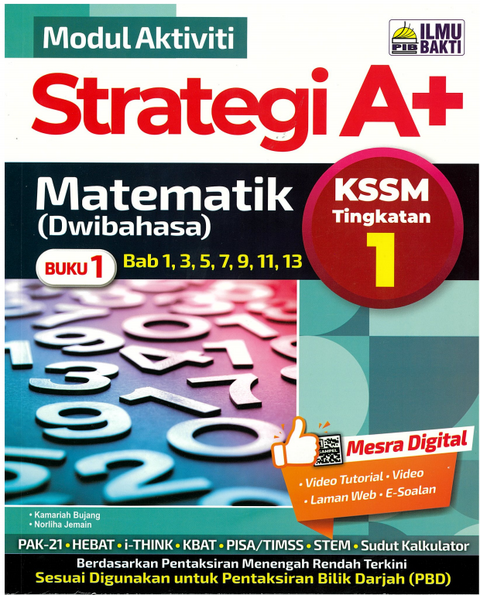 Modul Aktiviti Strategi A+ KSSM Tingkatan 1 Matematik/Mathematics (Dwibahasa) - Buku 1 - MPHOnline.com