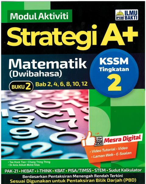 Modul Aktiviti Strategi A+  KSSM Tingkatan 2 Matematik/Mathematics (Dwibahasa) - Buku 2 - MPHOnline.com