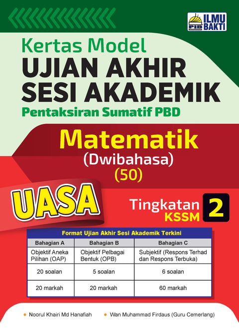 Kertas Model UASA Matematik (Dwibahasa) Tingkatan 2 '23 - MPHOnline.com