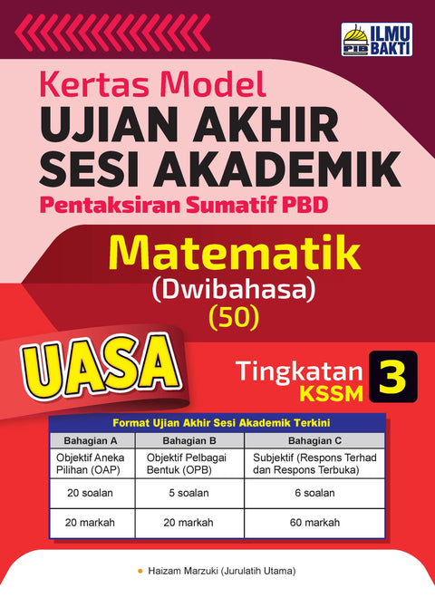 Kertas Model UASA Matematik (Dwi) Tingkatan 3 '23 - MPHOnline.com