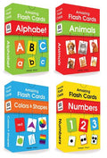 Amazing Flash Cards Set of 4 Boxes: Early Development of Preschool Toddler (220 Cards, Alphabet, Number, Animals, Colors And Shapes) - MPHOnline.com