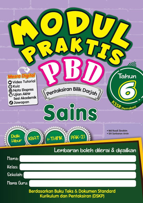 Modul Praktis PBD Sains Tahun 6  '23 - MPHOnline.com