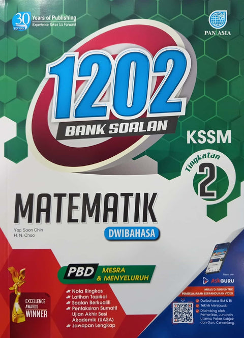 1202 Bank Soalan  Matematik Tingkatan 2 KSSM (Dwibahasa) - MPHOnline.com