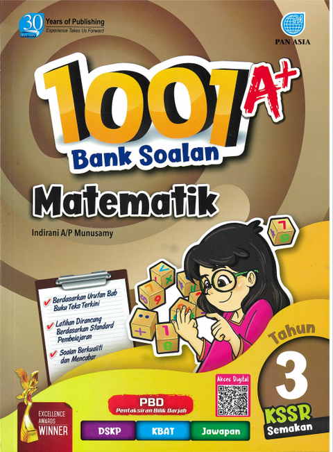 1001 A+  Bank Soalan Matematik KSSR Tahun 3 (KSSR Semakan) - MPHOnline.com