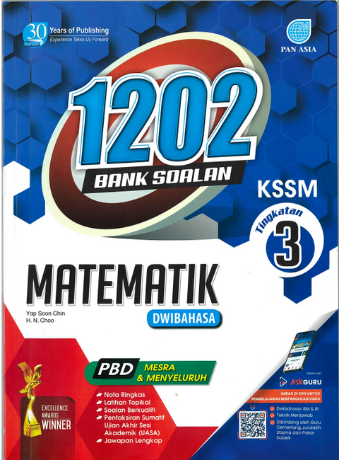 1202 Bank Soalan  Matematik Tingkatan 3 Kssm (Dwibahasa) - MPHOnline.com