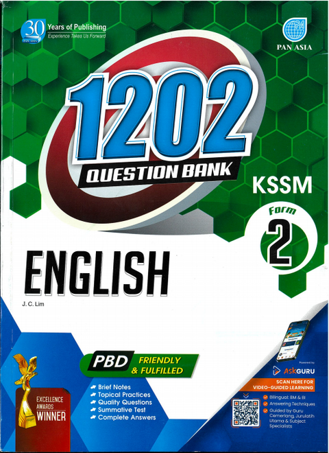 1202 Question Bank Tingkatan 1,2,3 English Form 2 KSSM - MPHOnline.com