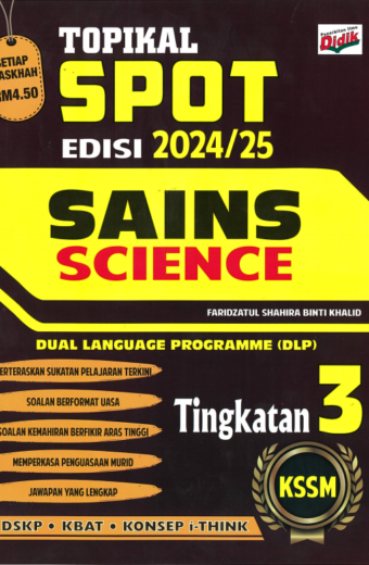 Topikal SPOT Edisi 2024/25 KSSM Sains/ Science Tingkatan 3 - MPHOnline.com