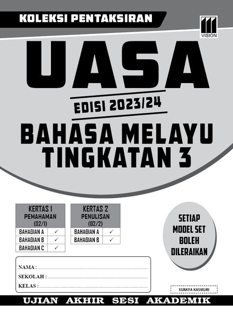 Koleksi pentaksiran UASA Edisi 2023/24 Bahasa Melayu Tingkatan 3 - MPHOnline.com