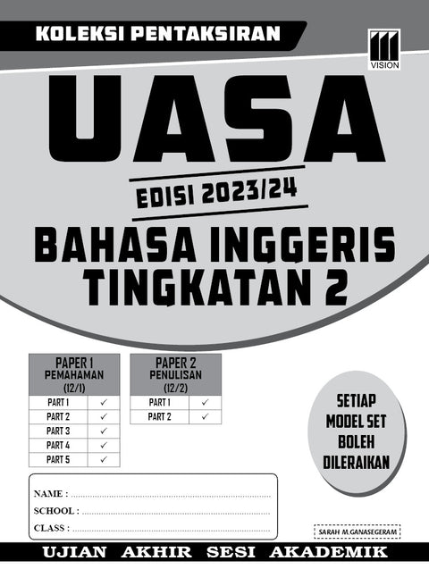 Koleksi pentaksiran UASA Edisi 2023/24 Bahasa Inggeris Tingkatan 2 - MPHOnline.com