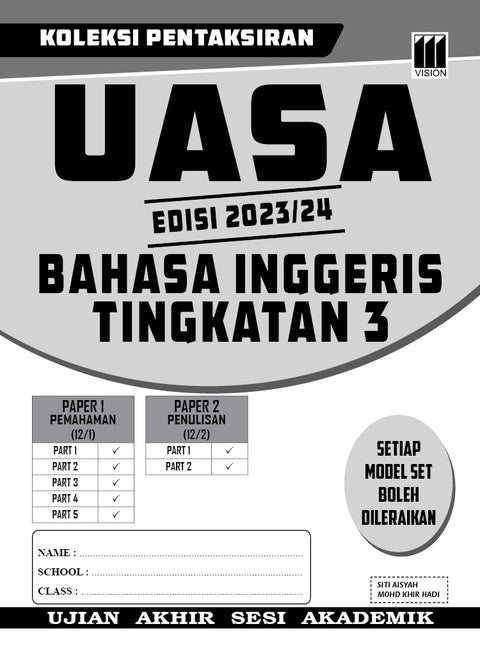 Koleksi pentaksiran UASA Edisi 2023/24 Bahasa Inggeris Tingkatan 3 - MPHOnline.com