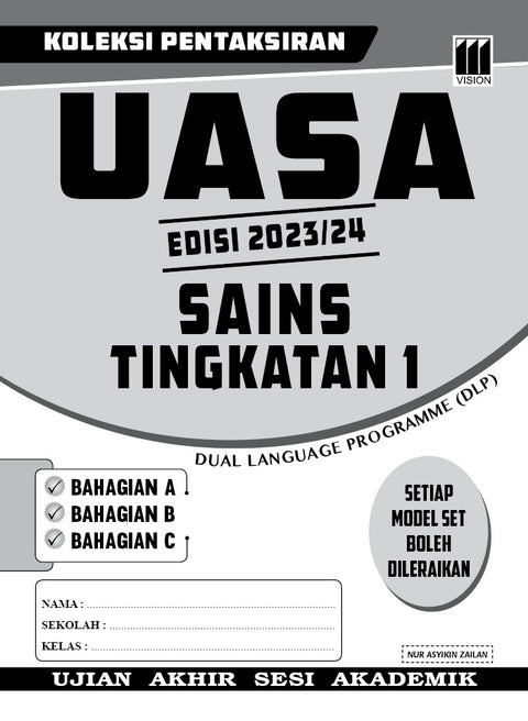 Koleksi pentaksiran UASA Edisi 2023/24 Sains Tingkatan 1 -DLP - MPHOnline.com