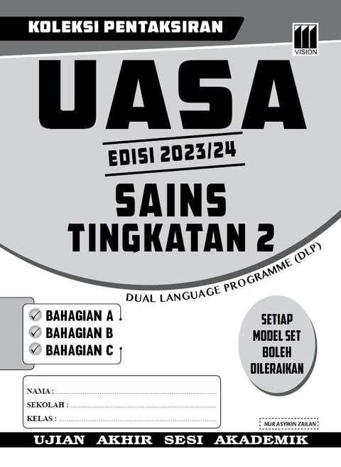 Koleksi pentaksiran UASA Edisi 2023/24 Sains Tingkatan 2 -DLP - MPHOnline.com