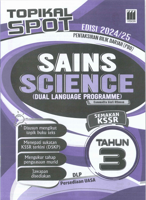 Topikal SPOT Edisi 2024/25 Sains/ Science ( Dual Language Programme)  Tahun 3 - MPHOnline.com