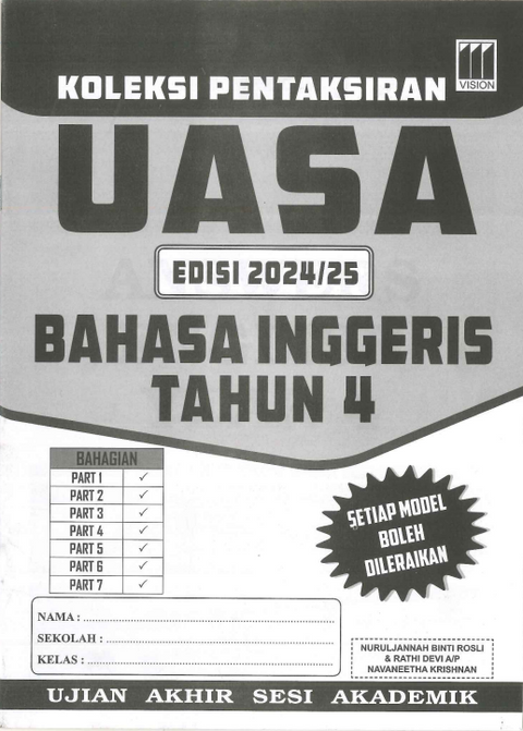 Koleksi Pentaksiran UASA Edisi 2024/25 Bahasa Inggeris Tahun 4 - MPHOnline.com