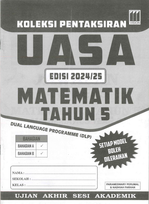 Koleksi Pentaksiran UASA Edisi 2024/25 Matematik Tahun 5 - MPHOnline.com