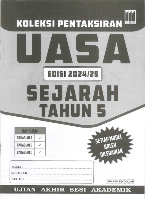 Koleksi Pentaksiran UASA Edisi 2024/25 Sejarah Tahun 5 - MPHOnline.com