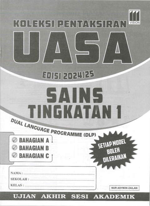 Koleksi Pentaksiran UASA Edisi 2024/25 KSSM Sains Tingkatan 1 - MPHOnline.com