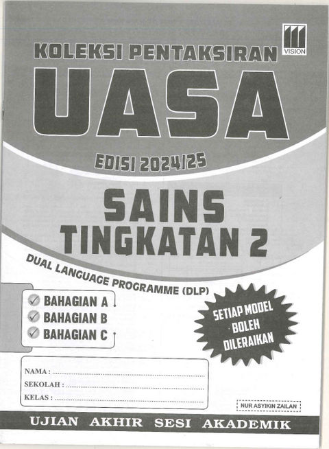 Koleksi Pentaksiran UASA Edisi 2024/25 KSSM Sains Tingkatan 2 - MPHOnline.com