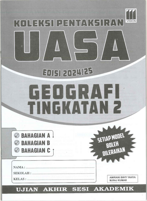 Koleksi Pentaksiran UASA Edisi 2024/25 KSSM Geografi Tingkatan 2 - MPHOnline.com